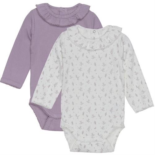 Fixoni body hvid med lyslilla grene -1 stk, str. 56