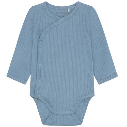 Fixoni slå om-body rib modal blå, str. 44, 50, 56