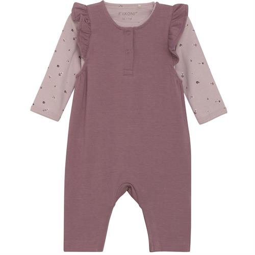 Fixoni sparkedragt bambus lilla og lyslilla body, str. 44, 50, 56