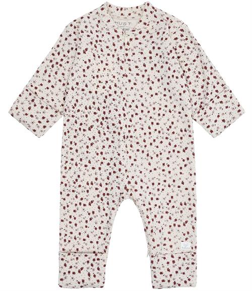 Hust & Claire heldragt lysbeige med rosa blomster, str. 50