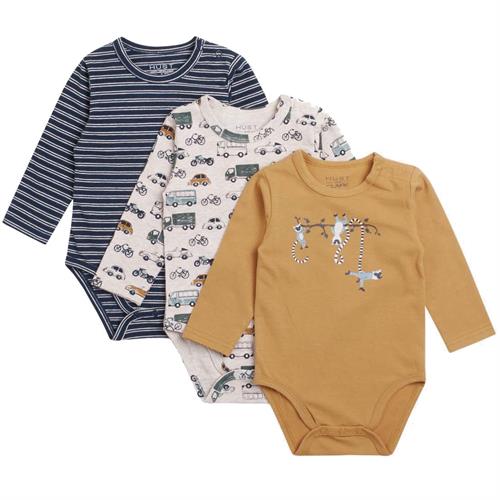 Hust & Claire body beige med biler - 1 stk, str. 74
