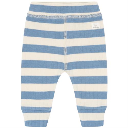 Hust & Claire bukser rib stribet råhvid og blå - GOTS, str. 68