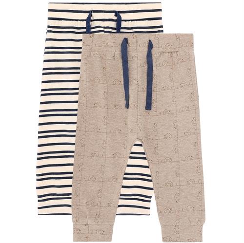 Hust & Claire bukser brun eller stribet marine - 1 stk, str. 86, 92