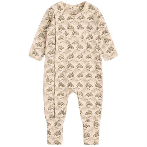 Hust & Claire heldragt beige med traktor - GOTS, str. 56
