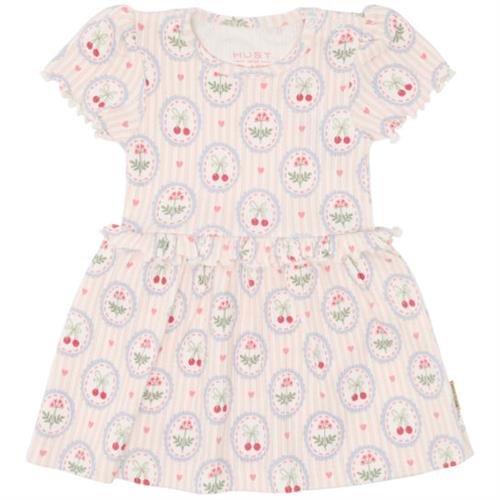 Hust & Claire kjole med body kort med kirsebær - modal, str. 80, 86, 92