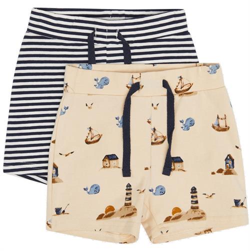 Hust & Claire shorts stribet marine - 1 stk, str. 80