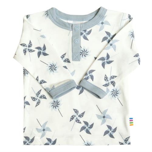 JOHA bluse bambus vindmøller blå, str. 90