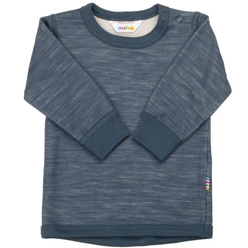 JOHA bluse uld/bambus mørkeblå denim, str. 70, 80, 90