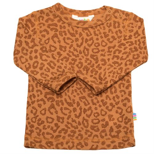 JOHA bluse uld leopardprint orangebrun, str. 80, 90
