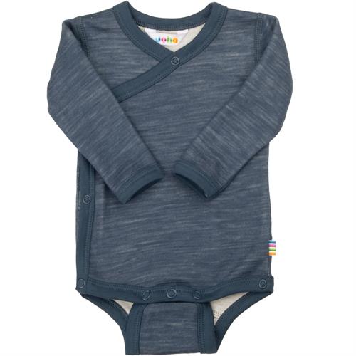 JOHA slå om-body uld/bambus mørkeblå denim, str. 40
