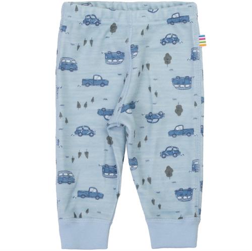 JOHA bukser uld/bambus lyseblå biler, str. 60, 70, 80, 90