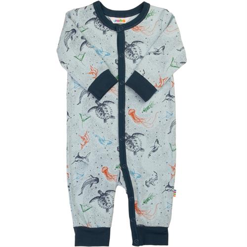 JOHA heldragt bambus blå havdyr, str. 50, 60