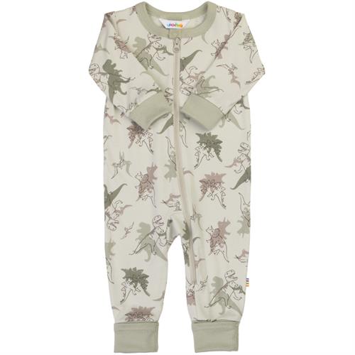 JOHA heldragt lysegrøn dinoer- økologisk, str. 70, 80