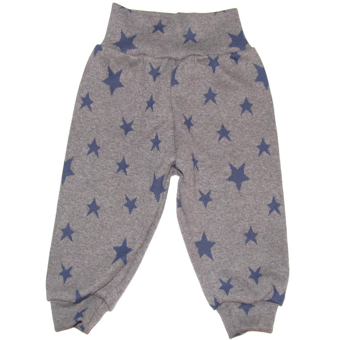 LT-desing bukser uld grå med blå stjerner str.