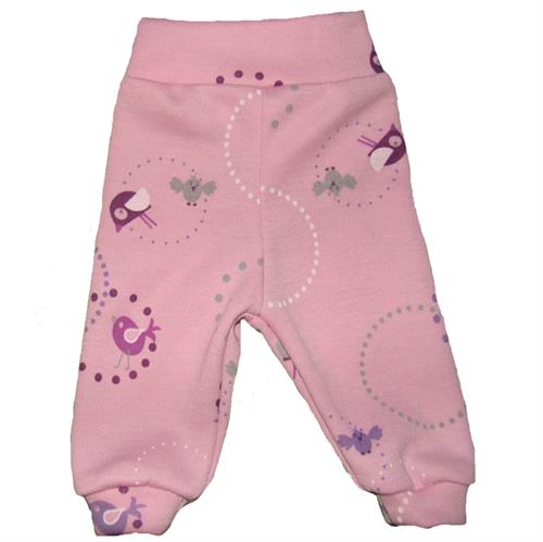 LT-design præmatur bukser uld lyserød med fugle str. 48
