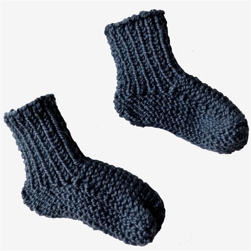 LT-design præmatur sokker uld mellemblå - GOTS, str. 38, 44