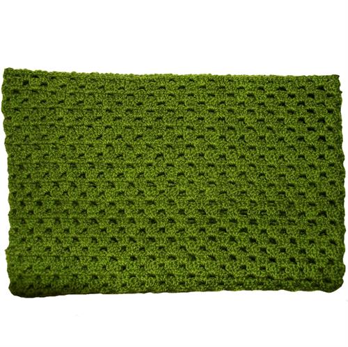LT-design præmatur tæppe / svøb økologisk uld grøn 53 x 53 cm