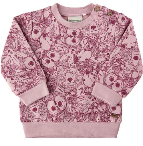 Minymo bluse isoli skovdyr rosa - økologisk, str. 74