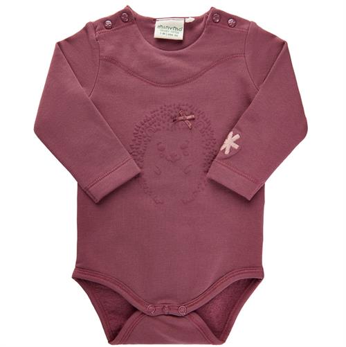 Minymo body pindsvin mørkrosa - økologisk, str. 86