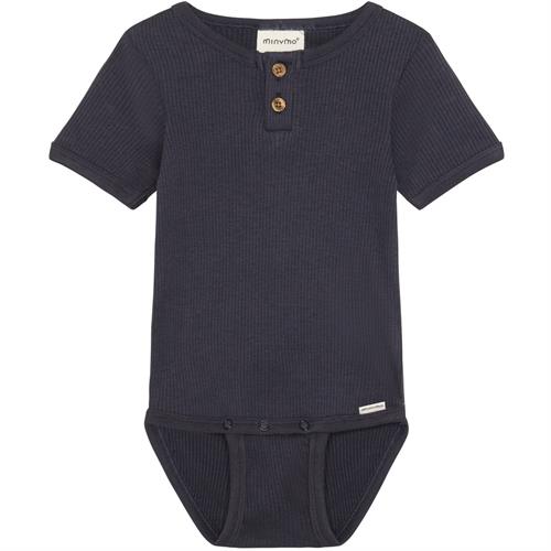 Minymo body kort rib modal marine, str. 74, 80, 86, 92