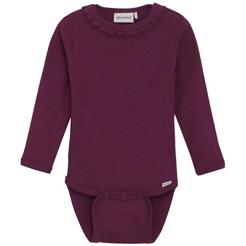 Minymo body modal rib lilla, str. 62, 68, 74, 80