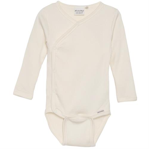 Minymo slå om-body rib modal råhvid, str. 50, 56, 62