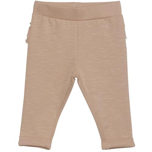 Minymo bukser sweat brun-rosa - GOTS str. 62, 68, 74, 80