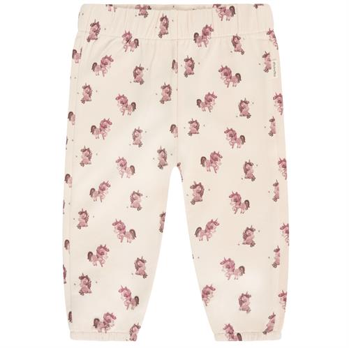 Minymo bukser sweat bambus beige enhjørninge, str. 74, 80, 86, 92