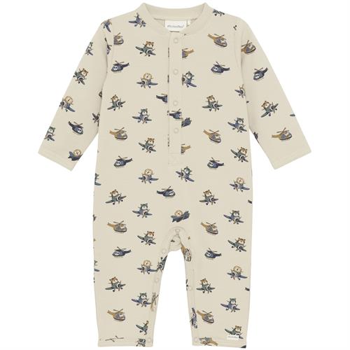 Minymo heldragt sweat bambus beige flyvere, str. 74