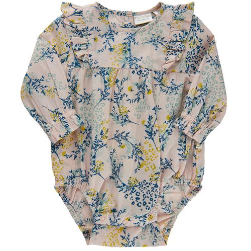 Minymo skjorte body rosa blomster, str. 80